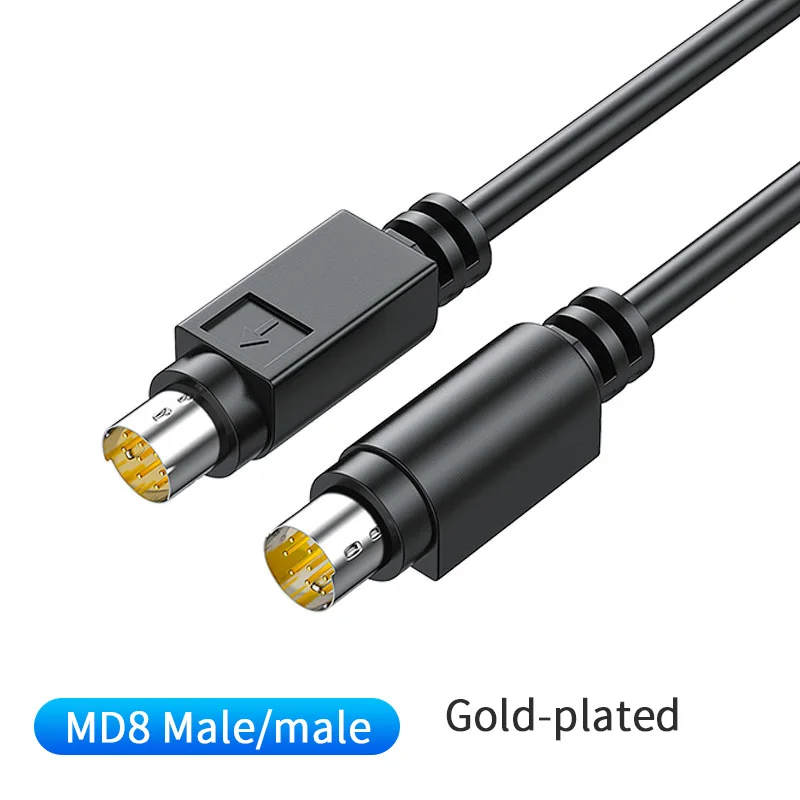 PLC cable male to male S terminal MD8 pin male to male cable Round head MD8 pure copper nickel - plated data communication