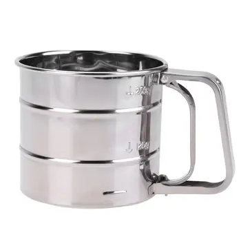 

Handheld Flour Shaker Stainless Steel Hand Blender Mesh Sieve Cup Icing Sugar Bake Tool Hand-pressed Kitchenware Sugar Bake Tool