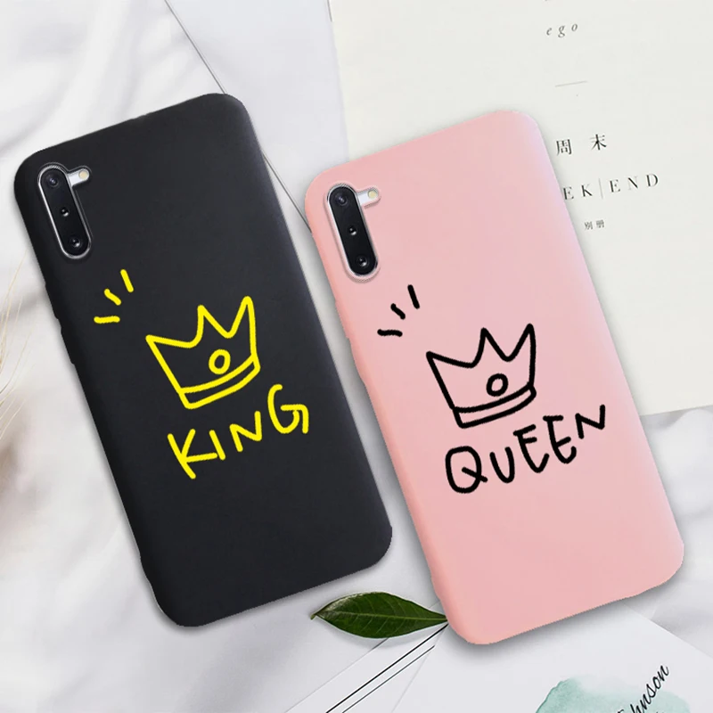 Чехол для телефона, чехол для samsung Note 10, чехол для samsung S8, S9, S10, S10e Plus, S7 Edge, Note 8, 9, King, queen, короны, конфета, силиконовый чехол