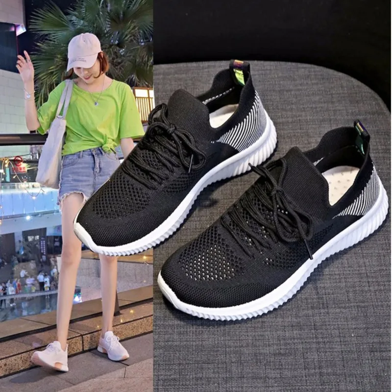 Женская дышащая обувь из сетчатого материала; tenis feminino; Повседневная обувь без застежки; белая легкая женская обувь из вулканизированной кожи; кроссовки; женская обувь