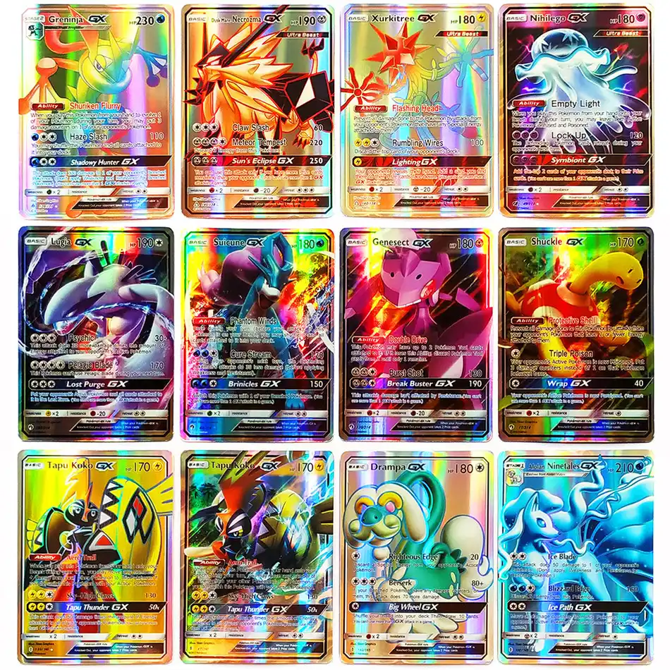 Takara Tomy Shining Pokemon Cards Mega Gx Ex Energy Trainer 100pcs 60pcs Toys For Children Energy Battle Game Flash Card