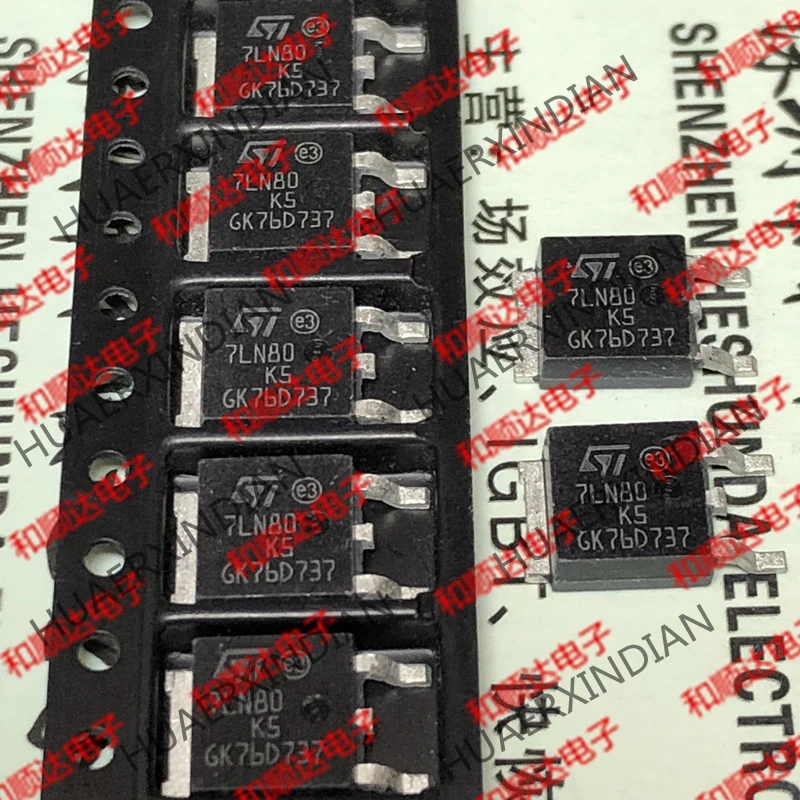 10 шт./лот и 7LN80K5 STD7LN80K5-252 800V 5A на