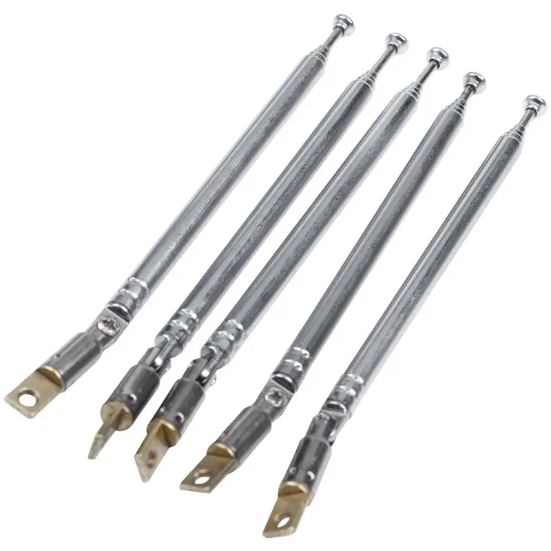 

New 5 Pcs 32cm Length 5 Section Telescopic AM FM Radio Antenna 180 Degree