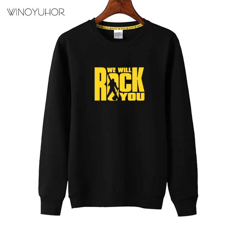 

Children Fashion Print We Will Rock You Queen Sweatshirt Kids Spring Long Sleeve Clothes Boys Girls Casual Tops Baby Pullovers