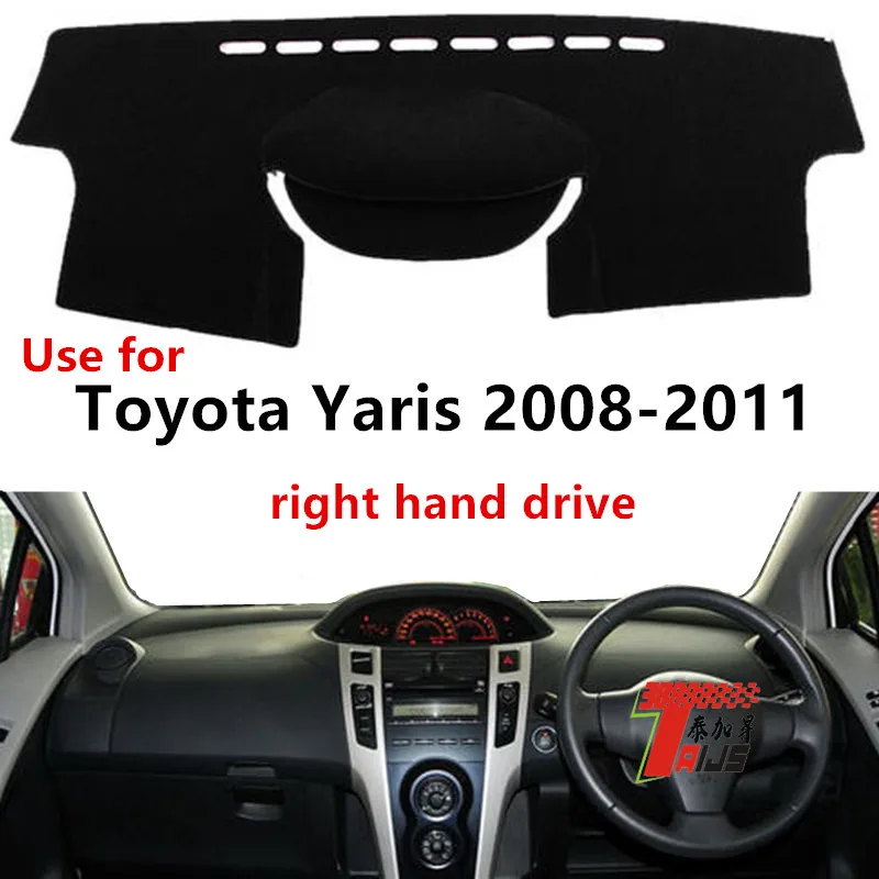 Taijs right hand drive car dashboard cover for Toyota Yaris 2008-2011 terylene anti UV car dashboard mat for 08-11 Yaris