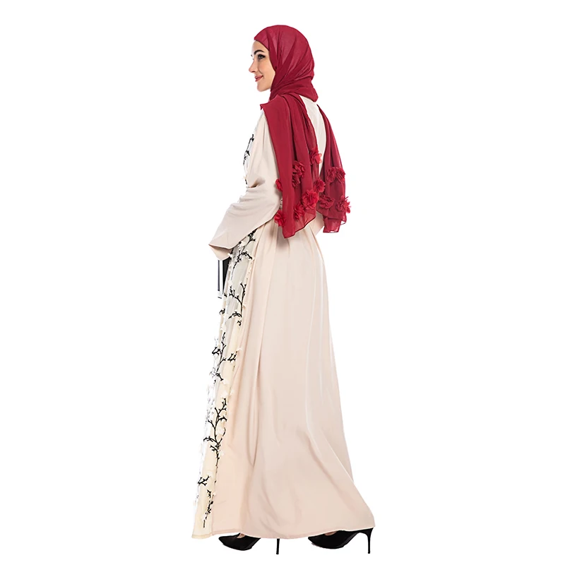 Цветочный Дубай abaya кимоно мусульманский хиджаб платье Турецкий ислам ic одежда абайя s женский Восточный халат Caftan халат ислам намаз Elbise