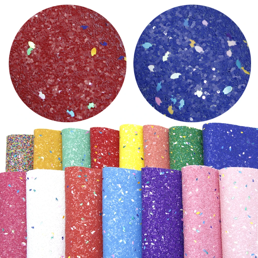 

david angie 20*34cm Chunky Glitter Snake Texture Synthetic Leather For Hair Bow DIY Projects Handbag Shoes Leathercraft,1Yc7189