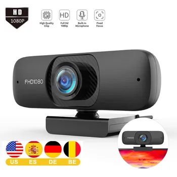 

2020 New HD 1080P Webcam Mini Computer PC WebCamera with Microphone Rotatable Cameras for Live Broadcast Video Calling Conferenc
