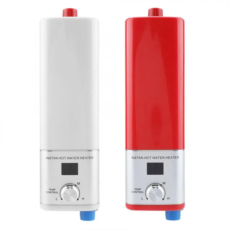 Calentador de agua eléctrico de 5500W y 220V con pantalla Digital, calentador de flujo instantáneo, ducha sin depósito, calefacción rápida para cocina y baño