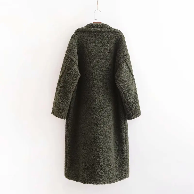 Зимнее плюшевое пальто из искусственного меха для женщин, уличные большие плюшевые куртки и пальто, дамское пальто из овечьей шерсти, пальто из искусственного меха