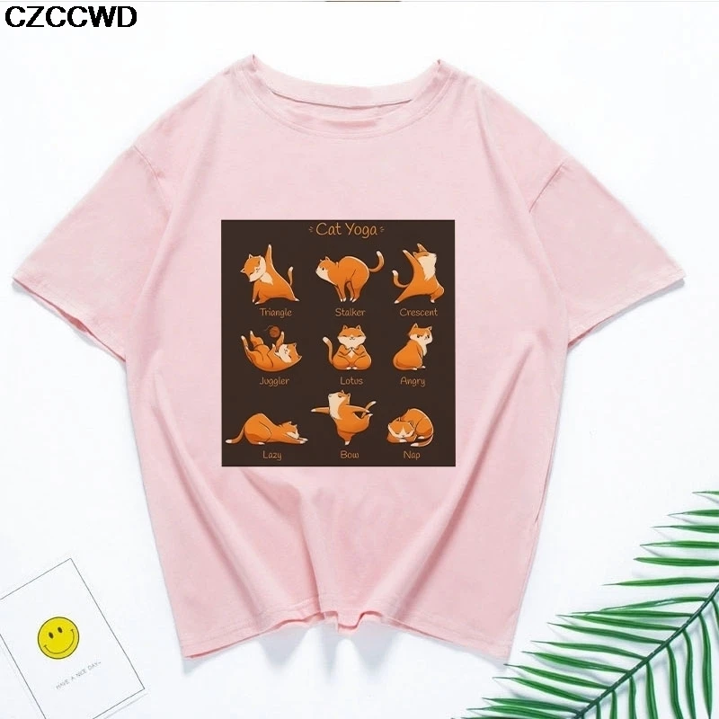 Funny Kawaii Cute Shiba Inu Dog T-shirt Women Gift Print Pink T-shirt Summer Loose Harajuku T Shirt Streetwear Clothes Tops Tees