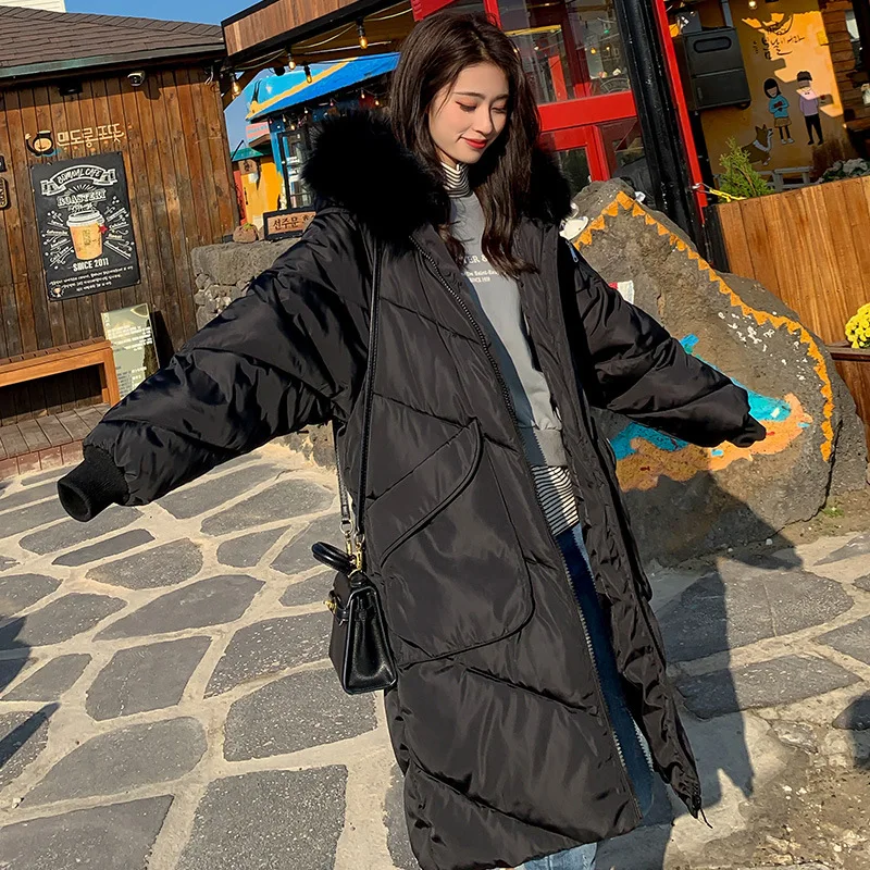 

INS Cotton Coat Oversize Women's 2018 New Style Mid-length Korean-style Cotton-padded Clothes Students Cotton-padded Jacket Wint
