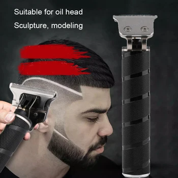

Professional Hair Trimmer Rechargeable Electric Liner Grooming Cordless Cutting Hair Clipper T-Blade Machine Beard Trimmer Black
