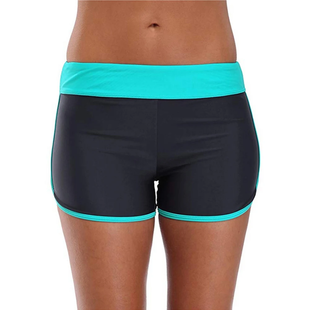

Basic Soft Breathable Sports Activewear Elasticity Skin Friendly Slim Fit Wild Women Shorts Swim Trunks Tankini Bottom Surfing