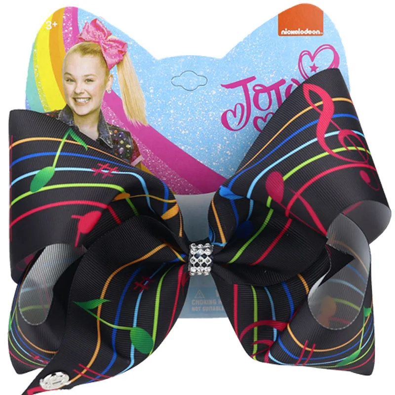 " Jojo Siwa бант зажим для волос для девочек музыкальная заколка для волос Металлические радужные заколки пианино символ модные вечерние аксессуары для волос