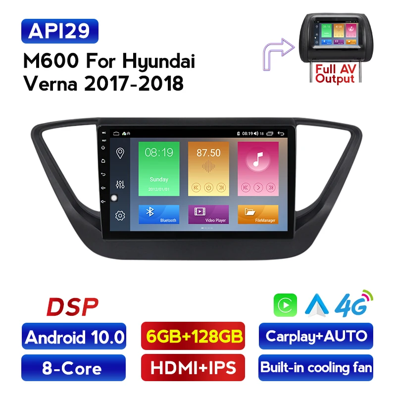 MEKEDE Android 10 0 автомобильный dvd плеер для hyundai verna solaris accent 2016 2017 2018 радиоприемник