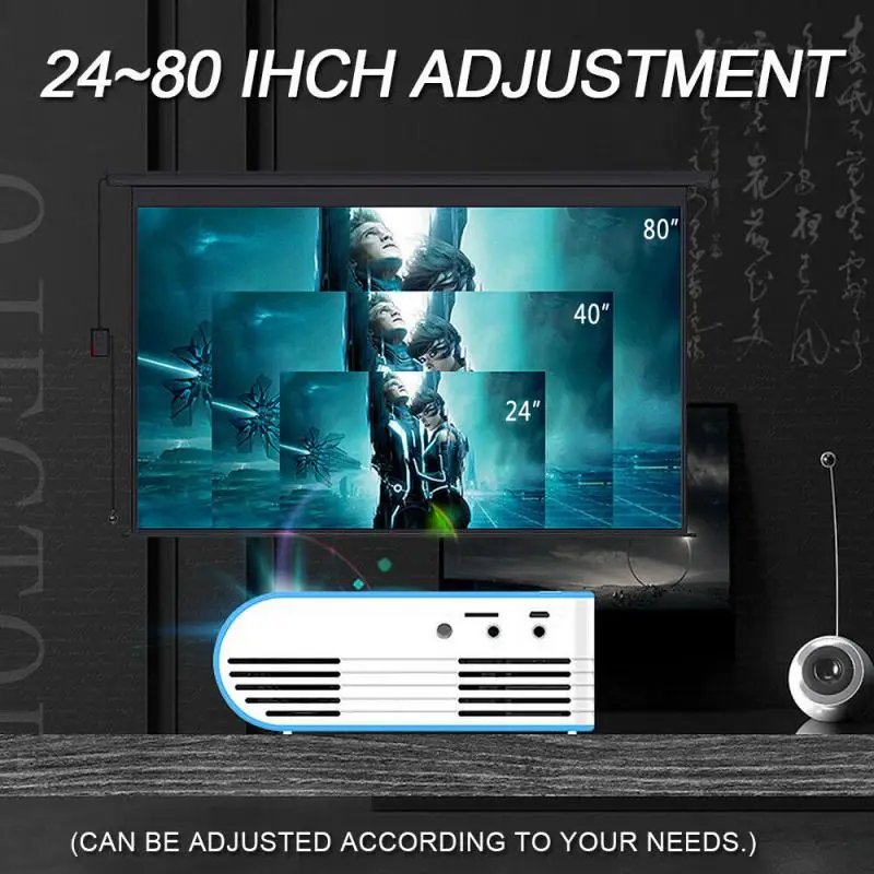 Новинка 7000 люмен 1080P Мини светодиодный 3D проектор домашний кинотеатр видео мультимедиа HDMI/USB/VGA