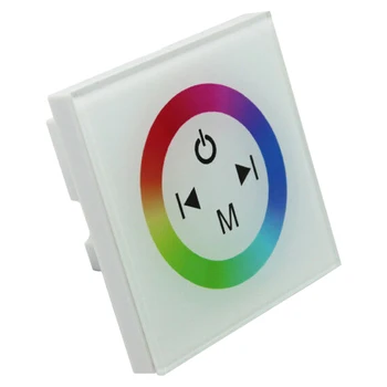 

RGB Controller Wall Mounted LED Strip Multicolor DC12-24V Switch Intelligent Touch Panel Stable Dimmer Practical Console