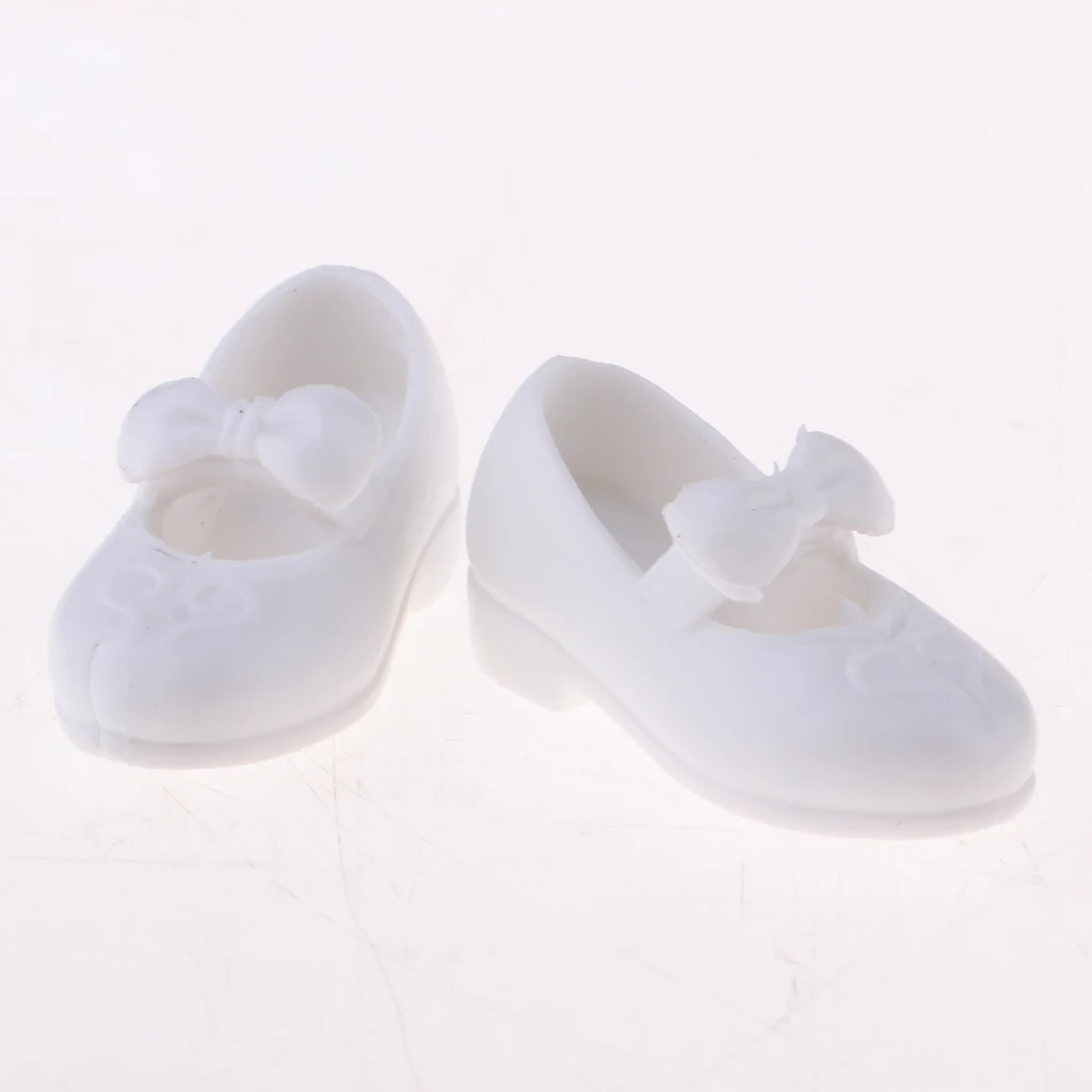 Fashion 1/6 Girl Doll High Heel Shoes with Bow Decoration For Licca Doll Mini Shoes Toys