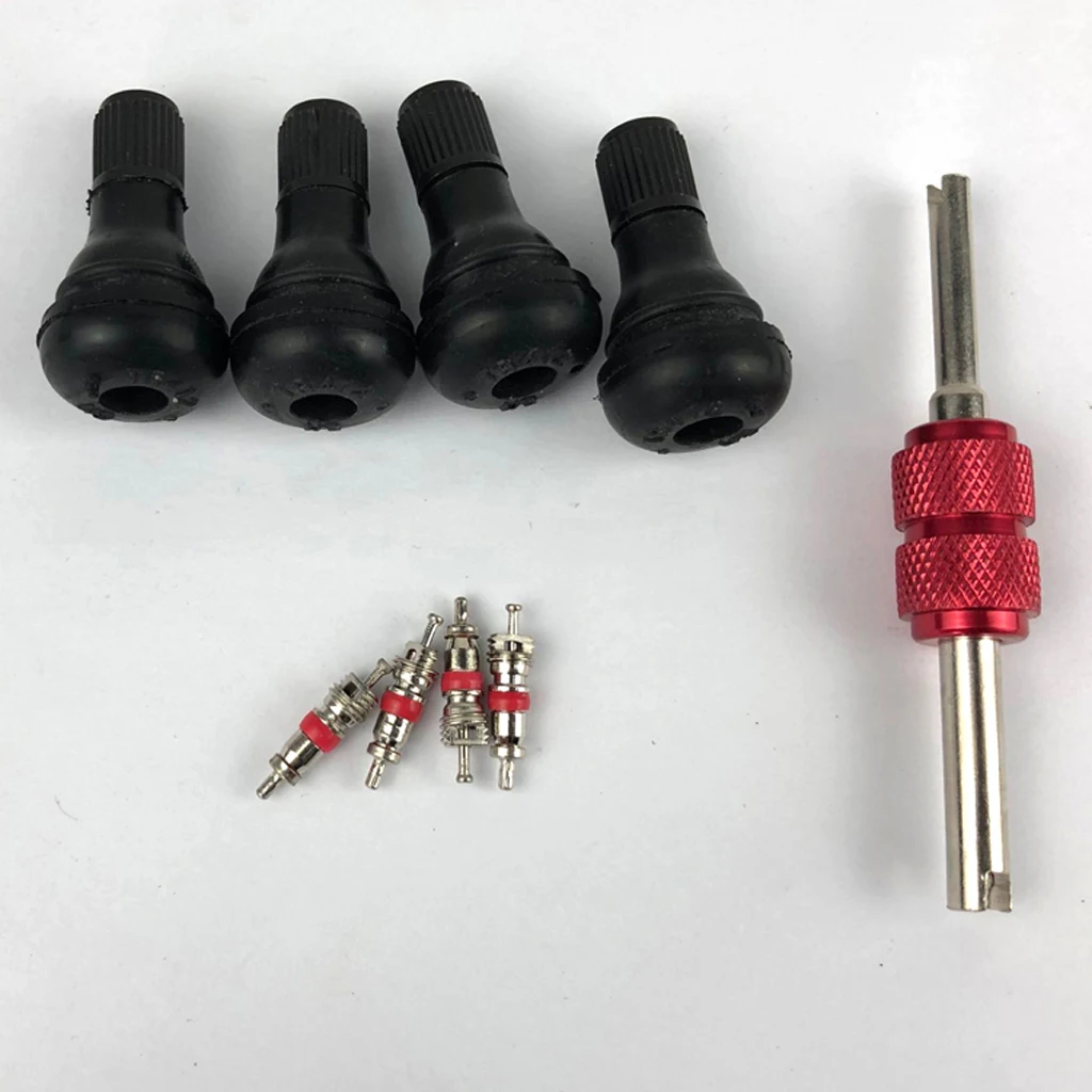 4x Tr412 Tubeless Tire Stubby Valve Stems Suv Atv Car Motor Htg + Valve