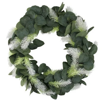

1 Pc Lovely Cute Artificial Simulated Garland Pendant Eucalyptus Wreath Decorative Door Pendant Hanging Decor for Home Party Win