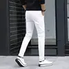 Men's Pure White Pants Slim Fit Business Pants for Men Suit Pants Ankle Length Summer Autumn Formal Leisure Suit Trousers  L79 4