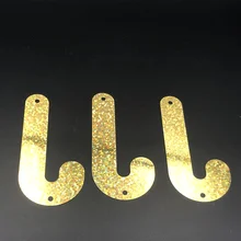 

20Pcs/Pack 8mm J Type Shape Sequins Laser Gold Paillettes PVC Sequin DIY Earrings Wedding Sewing Craft Lentejuelas Accessories