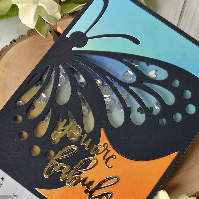 Бабочка прямоугольная пластина металлическая прорезной трафарет для окраски Скрап бронь Фотоальбом Карта Тисненая Бумага для творчества DIY