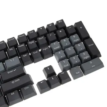 

Dolch Black Gray Mixed Thick PBT 108 Keycaps OEM Cherry Profile ANSI Layout Bi-Color Injection Over Molding Keycap R9JA