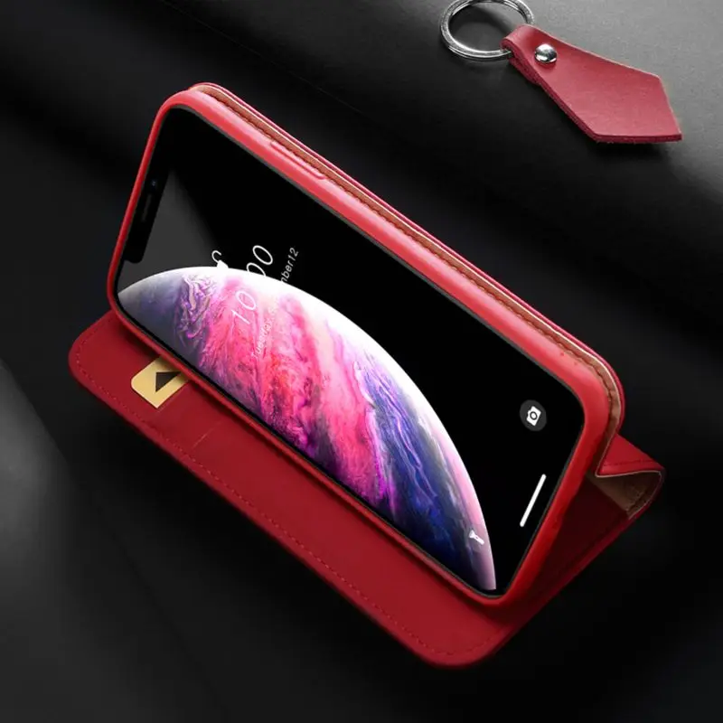 

2019 Business Soft material Full Protective Cases With Holder Magnetic Flip Cover And Card Slots For IPhone 11