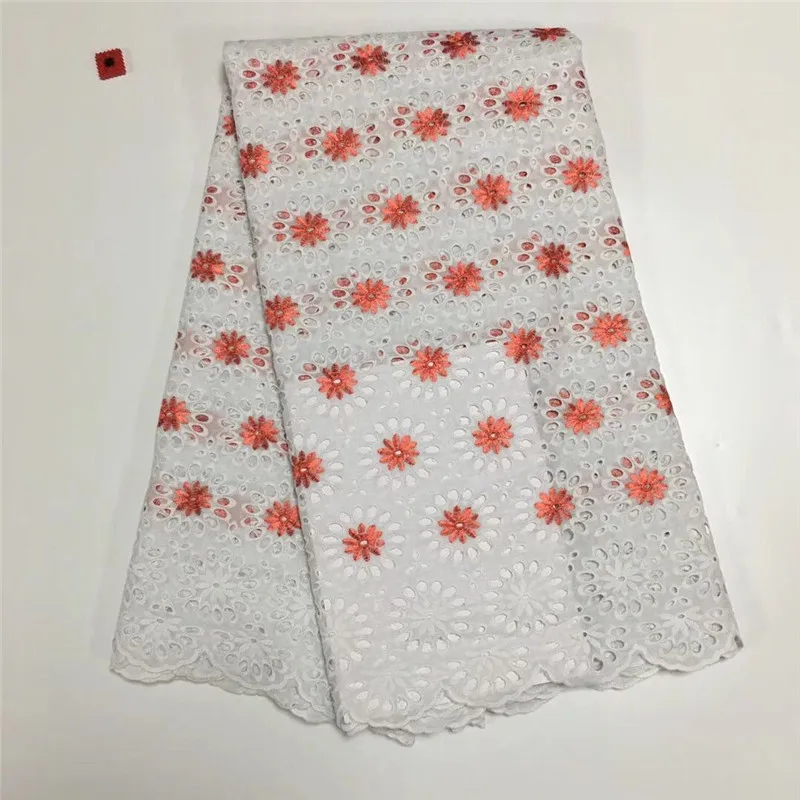 

Swiss Voile Lace Embroidered 2018 African Lace Fabric With Stones/Beaded Swiss Voile Cotton Lace Fabric For Clothes 12L090503