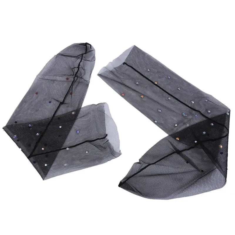 Женские Дышащие прозрачные шелковые носки с сеткой, цветные стразы, прозрачные шелковые Дышащие носки(черные