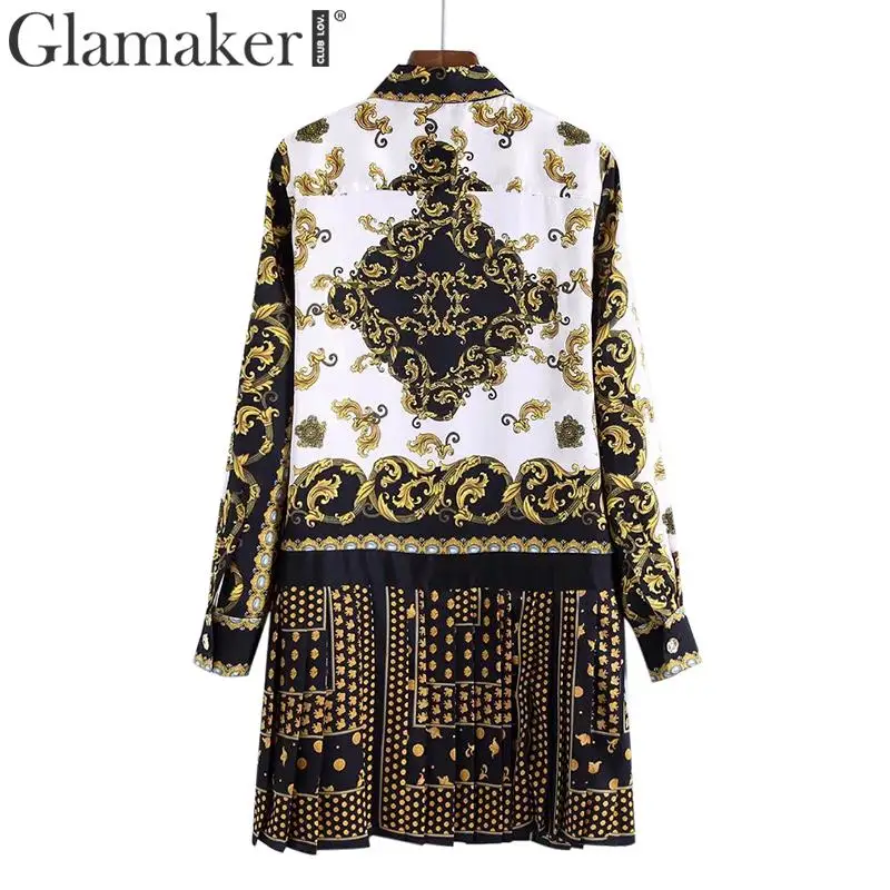 Glamaker ретро с принтом пейсли винтажное платье повседневное свободное зимнее платье Женское vestidos de fiesta черное платье-рубашка с длинными рукавами