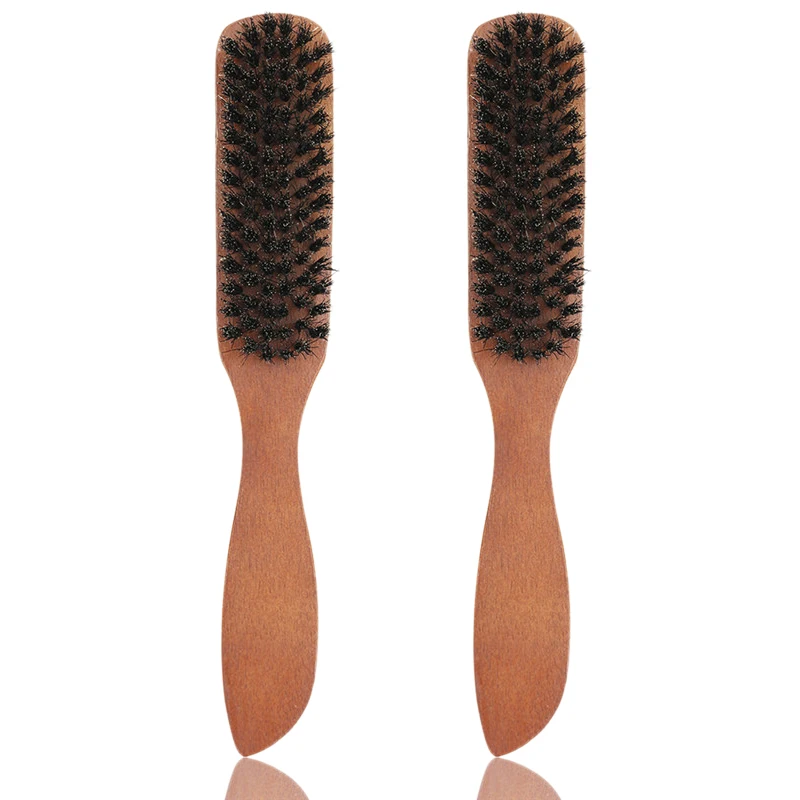 2 шт. деревянные массажные расчески натуральные щетинки кабана антистатические