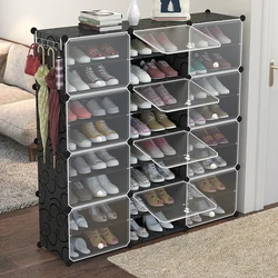 Multilayer Plastic Shoe Cabinet Dustproof Shoes Storage Organizer Modular Closet For Shoes Home Space Saving Shoe Rack With Door Shoe Cabinets Aliexpress