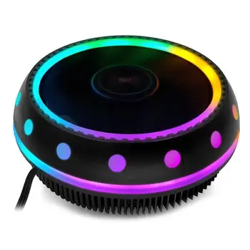 

Universal Silent CPU Cooler LED Light Heatsink Cooling Fan for Desktop Computer Cpu Heatsink Cooler master Cooling Fan DC 12V