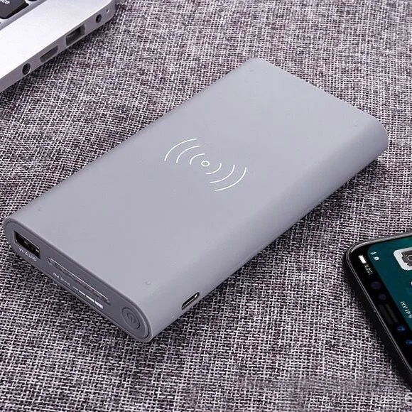 TUOSHIKE QI Беспроводное зарядное устройство power Bank 10000 мАч Внешний аккумулятор портативный для iPhone X Max samsung Note 8 S9 Xiaomi внешний аккумулятор - Цвет: Grey