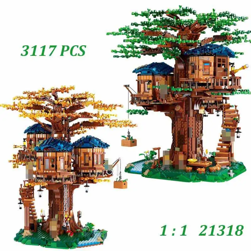 3117 шт креативная игрушка домик на дереве Playmobil legoinglys 21318 DIY фигурки самая большая