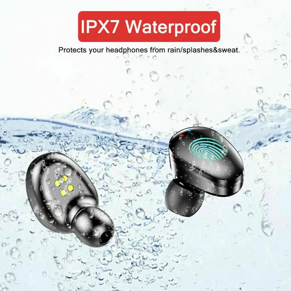 M7 TWS Bluetooth 5.0 Wireless Earphone Power Display Sport Stereo Cordless Earbuds Headset with Charging Box for smart phone vv |