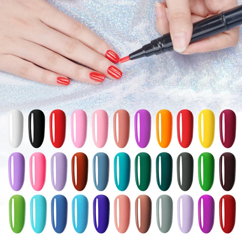 

28 Colors One Step Gel Polish UV LED Soak Off Gel Lacquer for Manicure 3 In 1 Nail Art Varnish Pen Hybrid Long Lasting Gel Paint