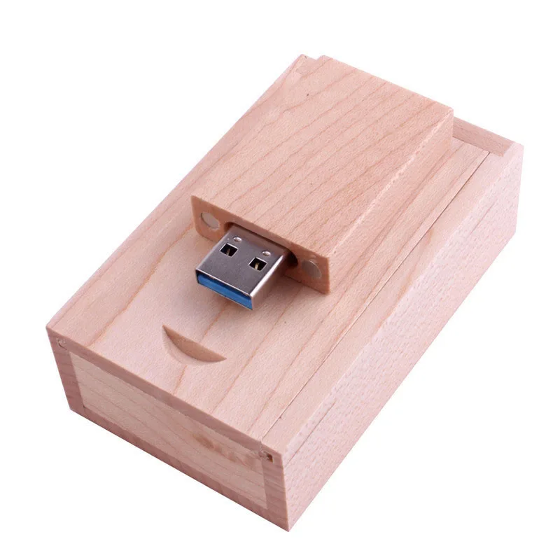 JASTER USB 3,0 клен USB флеш-накопитель Флешка карта памяти+ подарочная коробка 4 ГБ 8 ГБ 16 ГБ 32 ГБ 64 Гб 128 ГБ U диск свадебные подарки - Цвет: maple