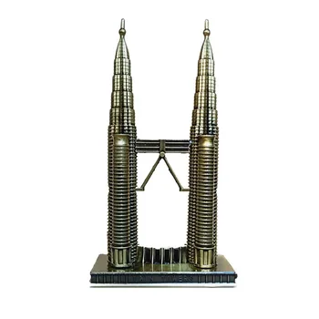 

Twin Tower Metal Craft Alloy Landmark Architecture New York Building Retro Souvenir Model Home Desktop Decoration YWSM12