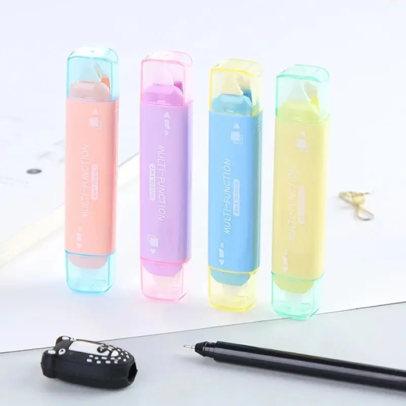 

Two In One Mini Double Head Correction Tape Adhesive Tape Punctiform Adhesive Glue Learning Stationery Kawaii Correction Tape