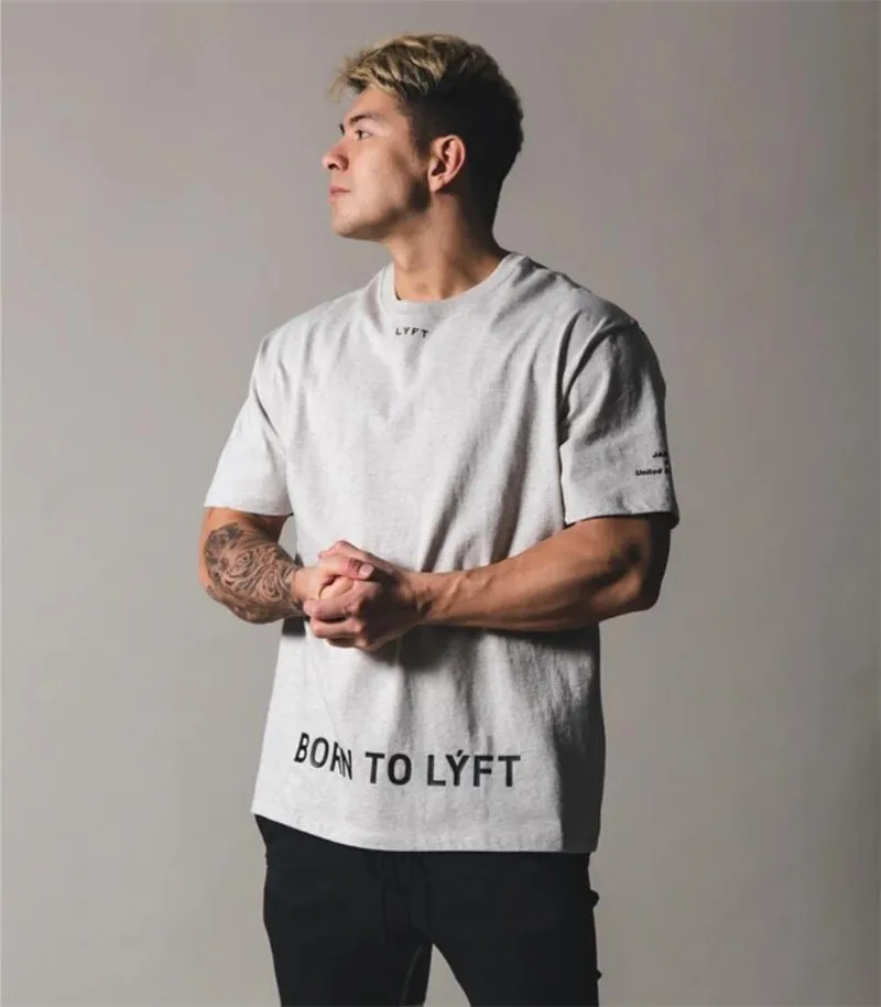 Jp & Uk Brand Men T-Shirt Casual Gym Maglietta Fitness In Cotone A Maniche Corte Bodybuilding Workout Print Tees Top Mens Fashio Abbigliamento