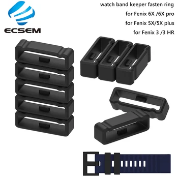 

Watch band fasten ring for Garmin Fenix 3hr 6X pro silicone Rubber fixed loop for Tactix Brave Descent MK1 band keeper holder