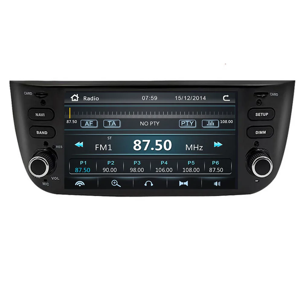 Sale Car DVD GPS Player For FIAT LINEA PUNTO EVO Auto Radio Stereo BT Wifi Octa Core Mirror Link MAP DVR SD back camera 1