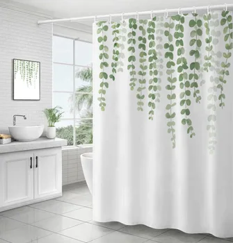 

2020 Fresh Shower Curtain Set Waterproof Cloth Mildew-Proof Bathroom Thickened Partition