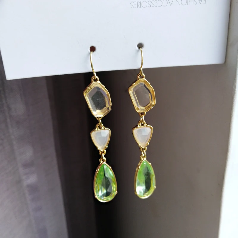 

Dangle Earrings for women Creative personality irregular geometrical tassel earrings pure fresh long ear hook earrings jewelry