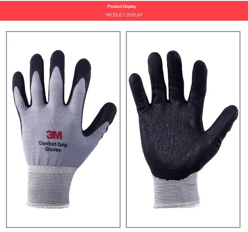 3M перчатки безопасности труда прямые поставки с фабрики удобные нескользящие износостойкие нитриловые резиновые рабочие перчатки для электрика