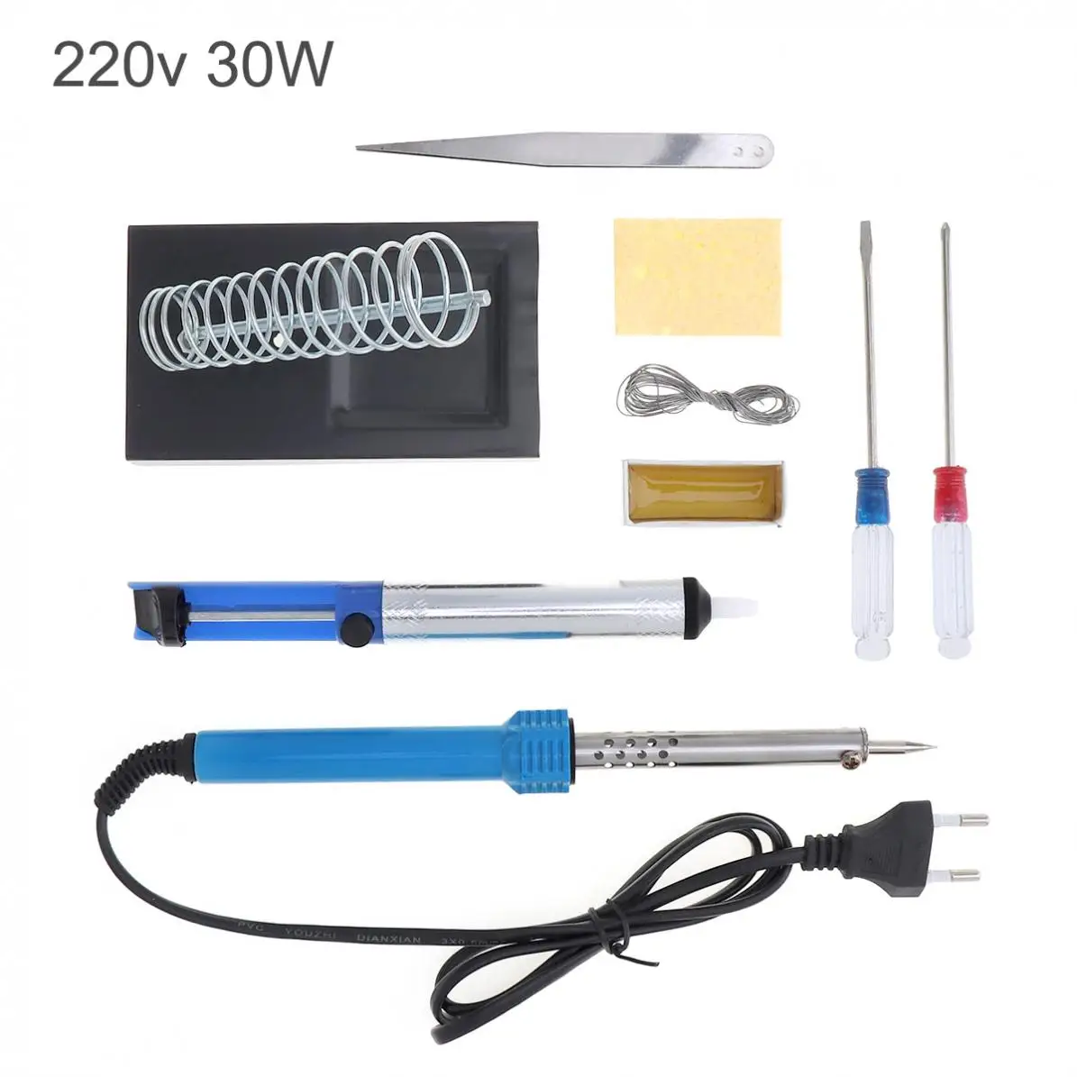 9in 220V 30W Электрический паяльник с регулируемой температурой для сварки